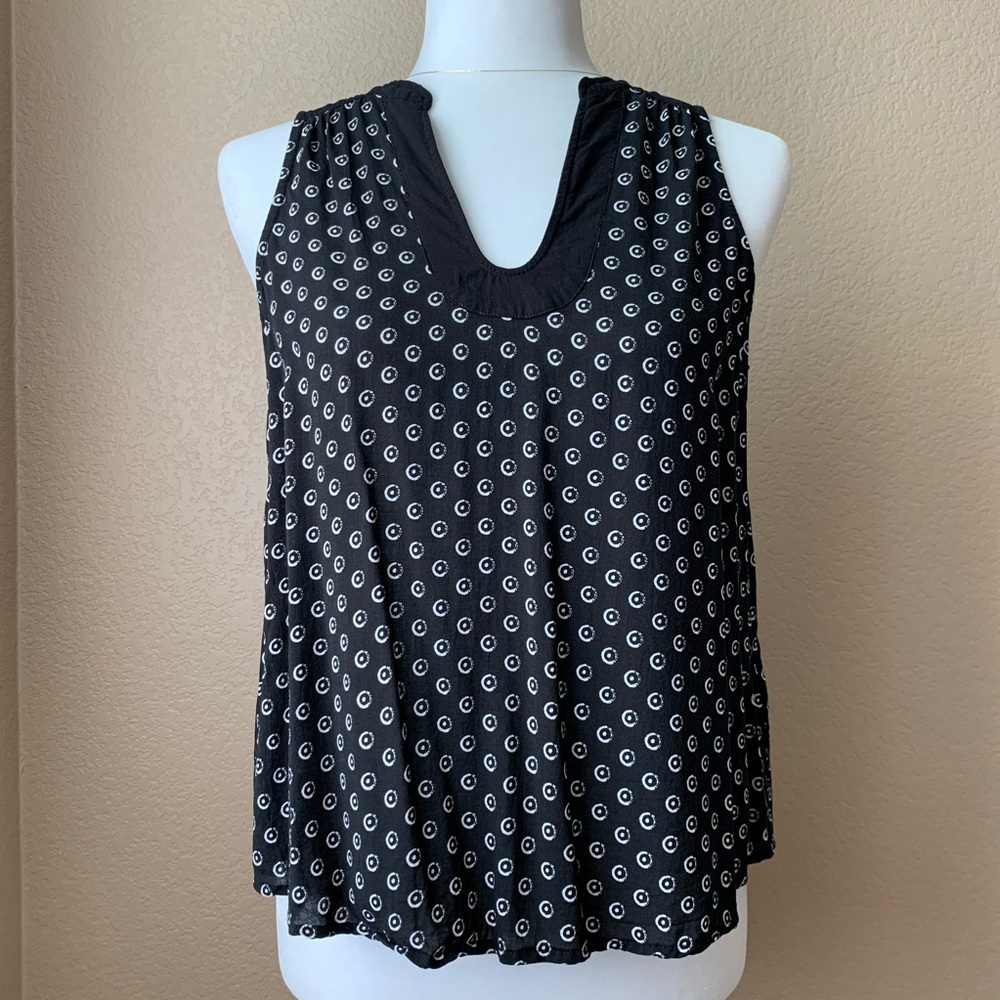 Anthropologie Maeve Black and White Tank Top